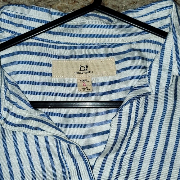 Thread & Supply striped tunic shirt dress, extra small size, comfy and versatile - Picture 3 of 4